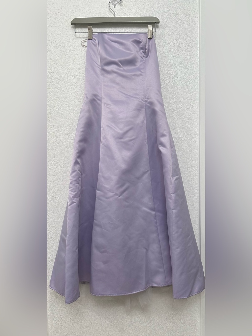 Lavender Satin Formal Gown